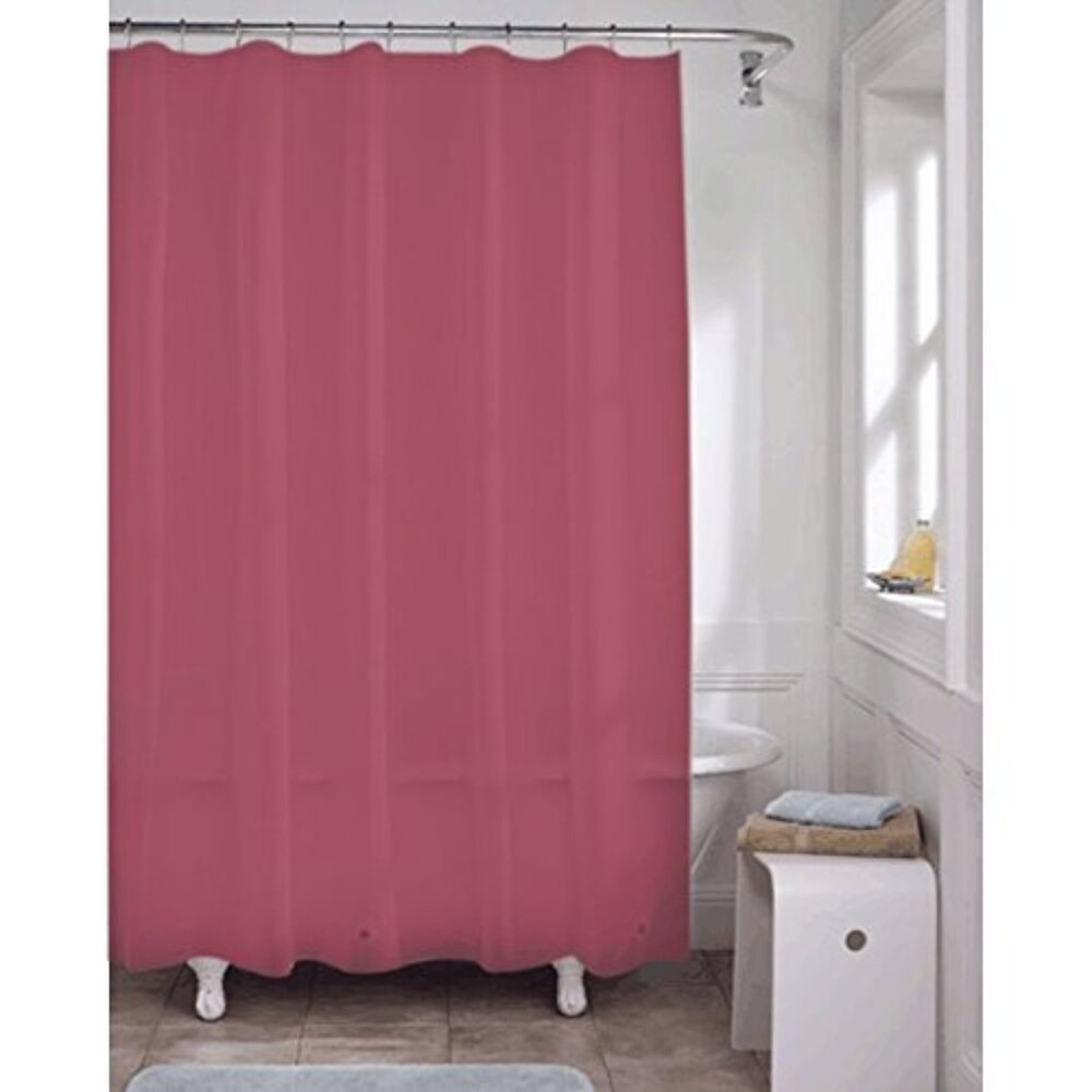 Dark Burgundy Soft Vinyl 72" Shower Curtain Liner Magnetic & Mildew Resistant